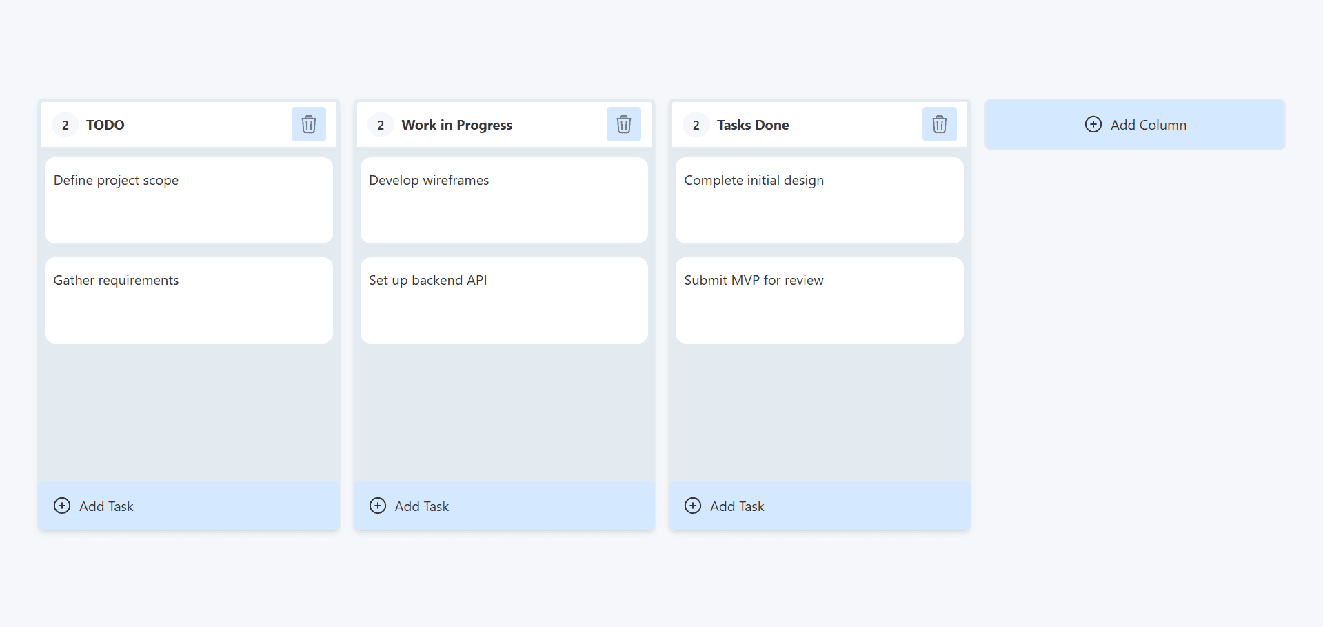 Kanban Board Project